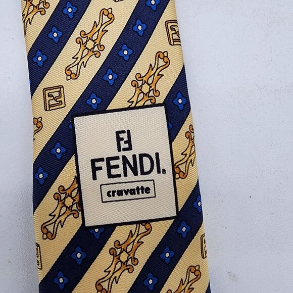Fendi Cravatte 100% Silk Tie - Picture 6 of 6